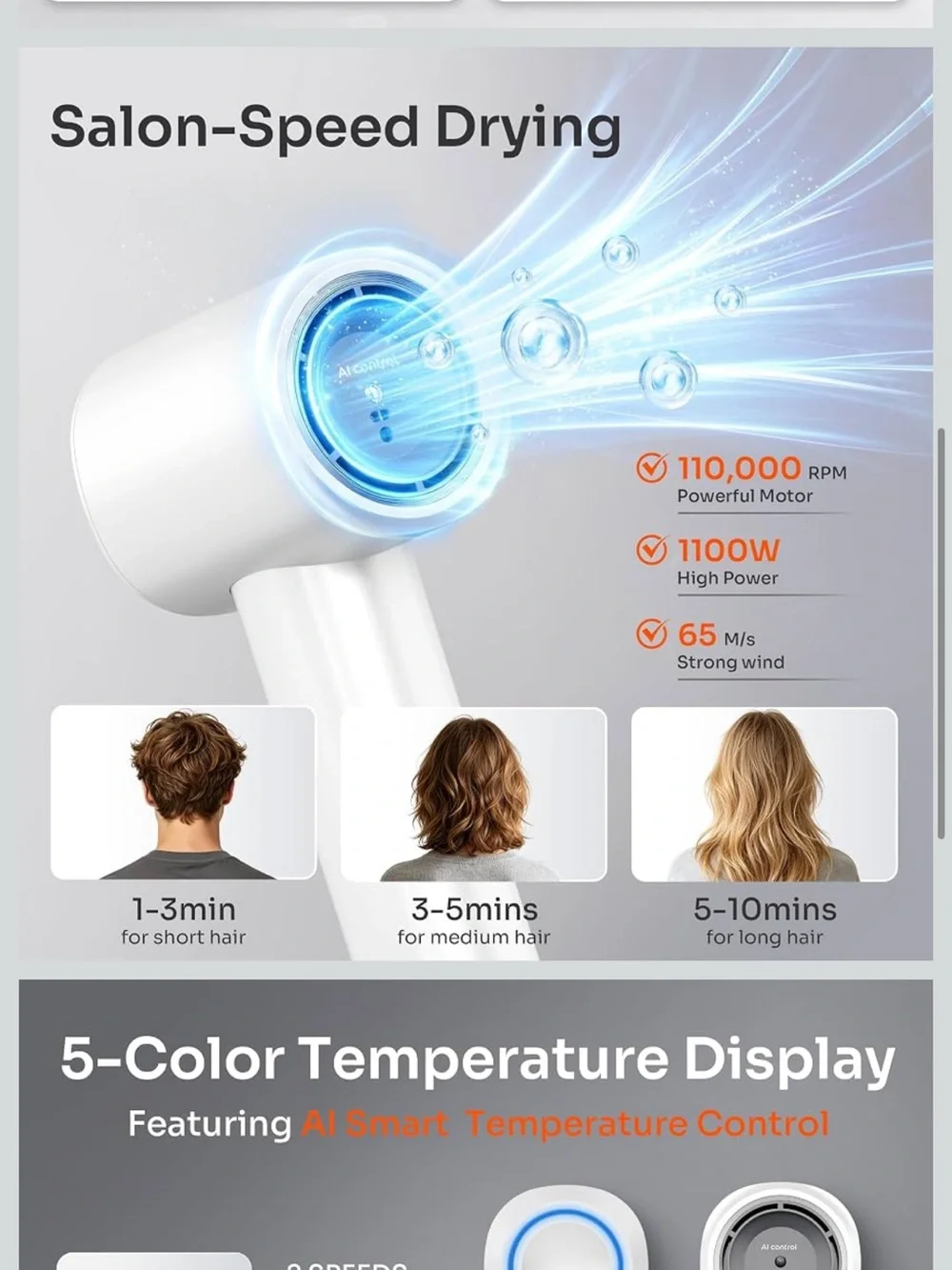 Brand new Smart Hair Dryer - White