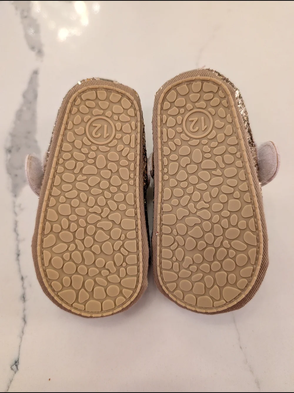 Baby/Toddler Glitter Mary Jane Shoes in Rose Gold 6-12 Months