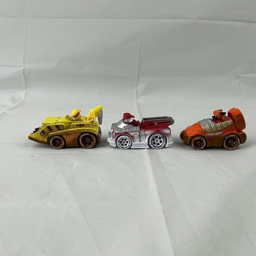 5x Paw Patrol Diecast Race Cars Vehicles Snow & Mud‎ Skye Marshal Zuma Rocky