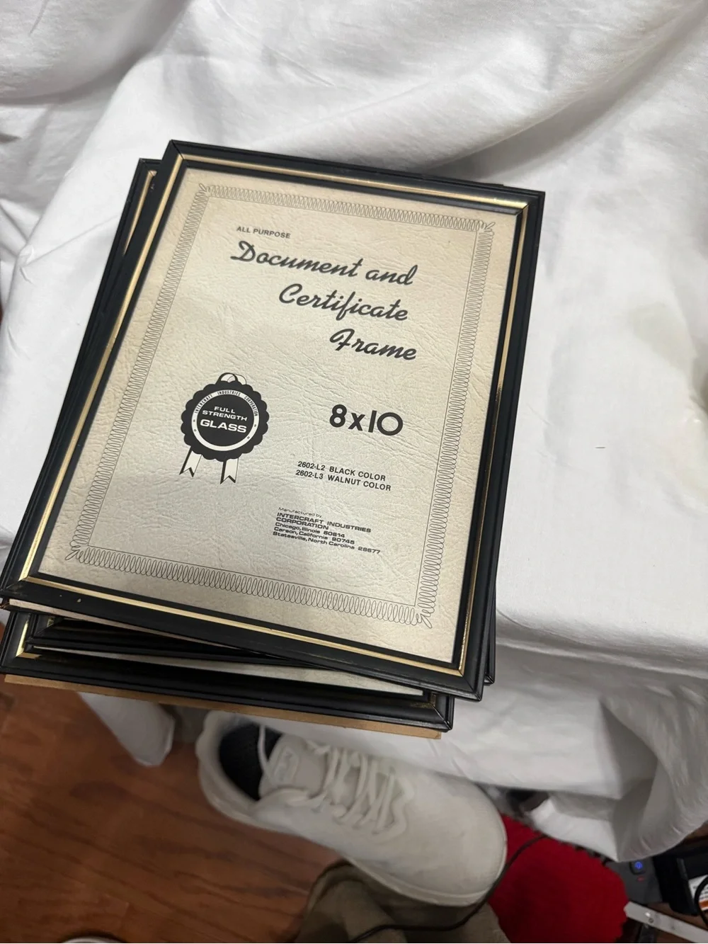8x10 Black and Gold Document & Certificate Frame. 5 frames in this posting