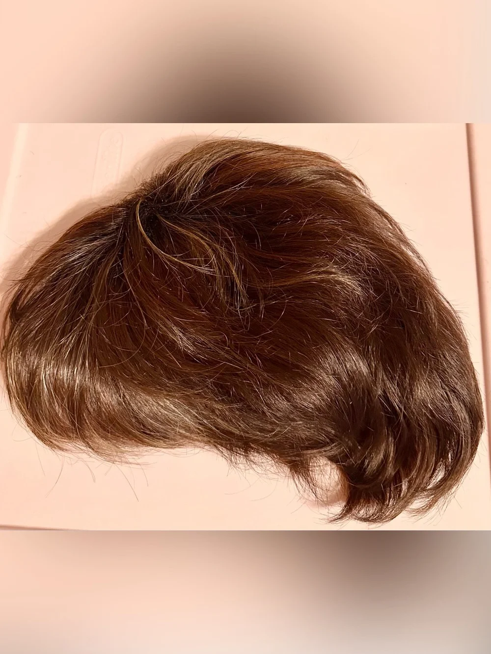 NORIKO Rooted Dark Auburn Short Layered Wig with Copper & Strawberry Blonde