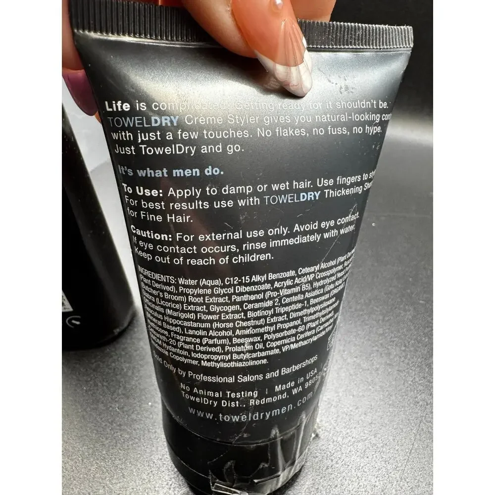 NWT SET American Crew Prep & Prime Tonic(8.4oz) & Towel Dry Crème Styler(4oz)