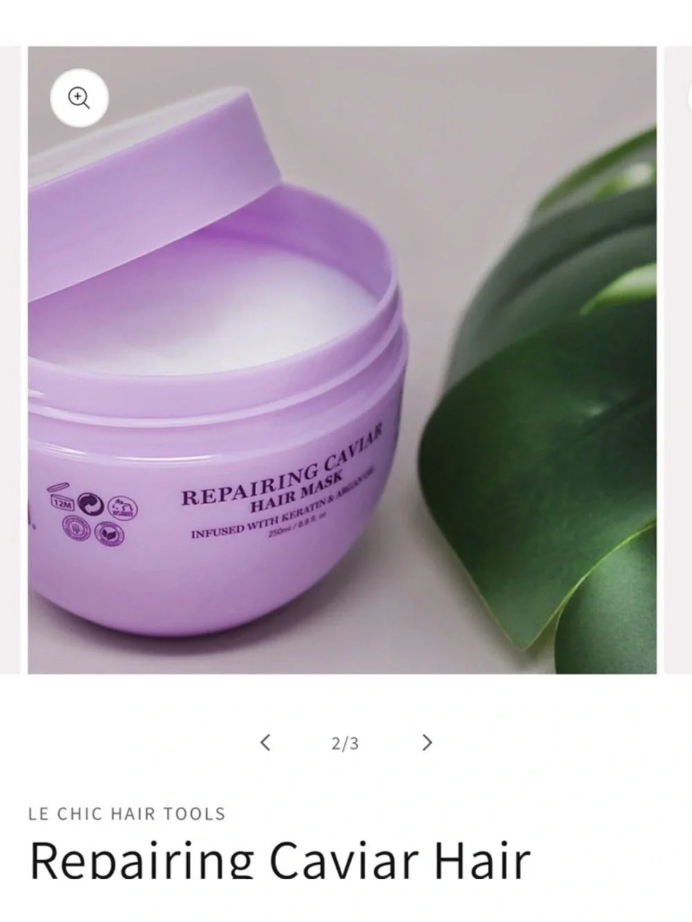 Repairing Caviar Hair Mask with Keratin & Argan Oil - Lavender