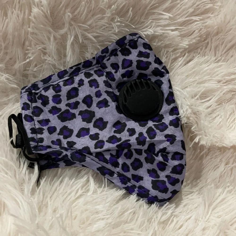 New purple leopard face mask