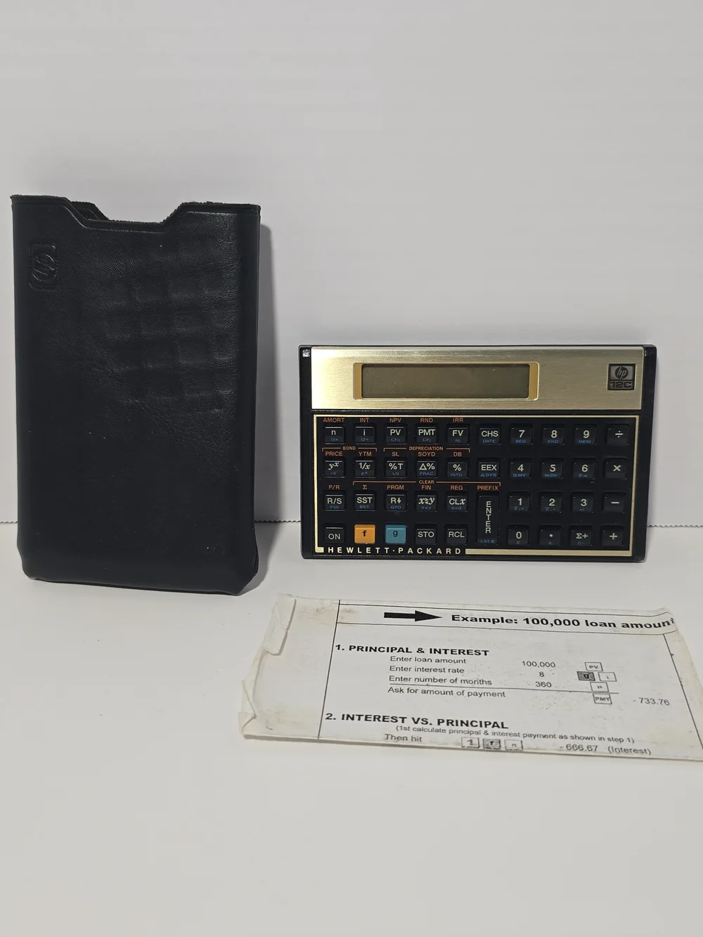Hewlett-packard 12c Vintage Calculator. New Battery Works Great