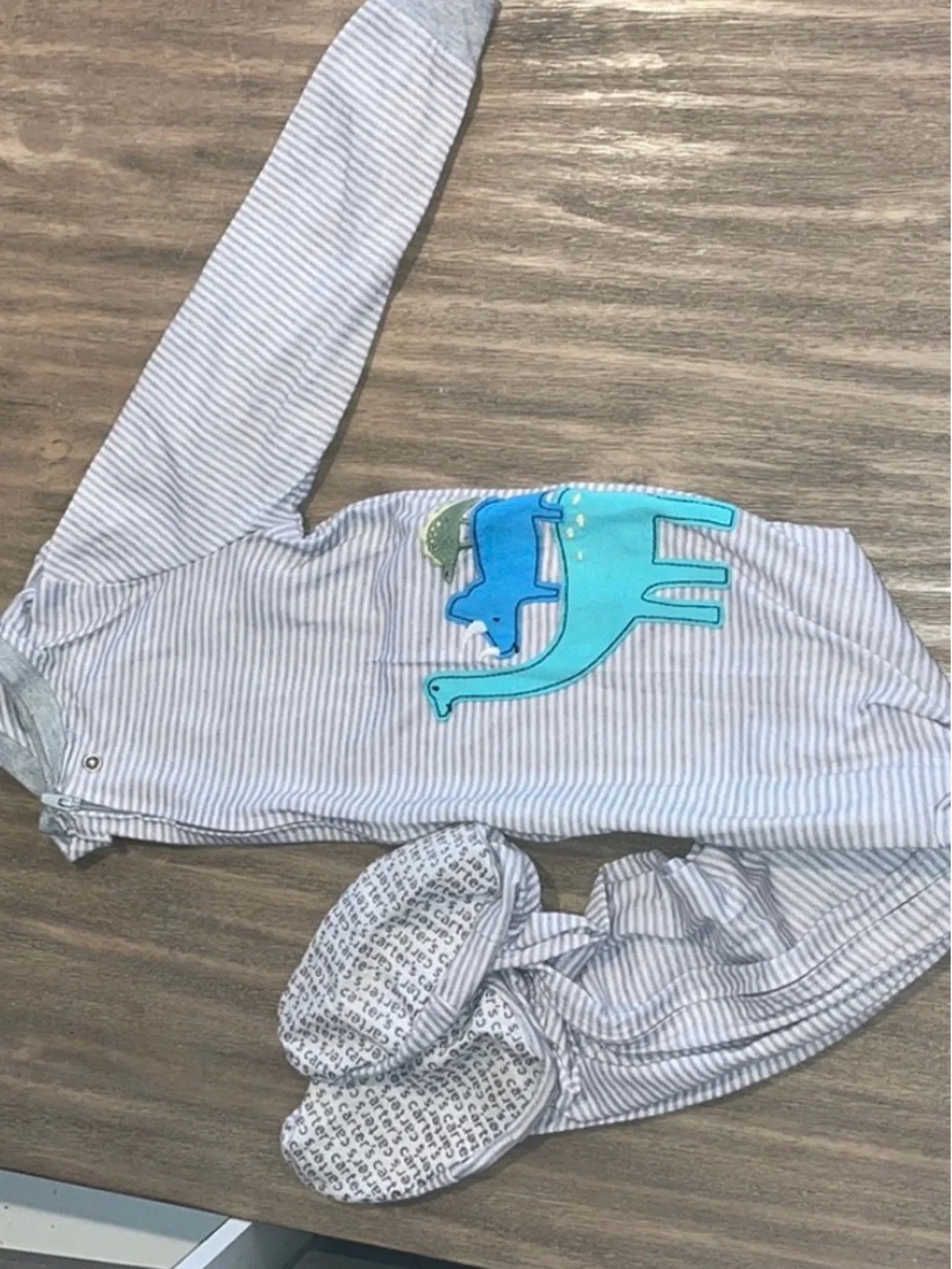 Carter's Striped Dino Pajamas