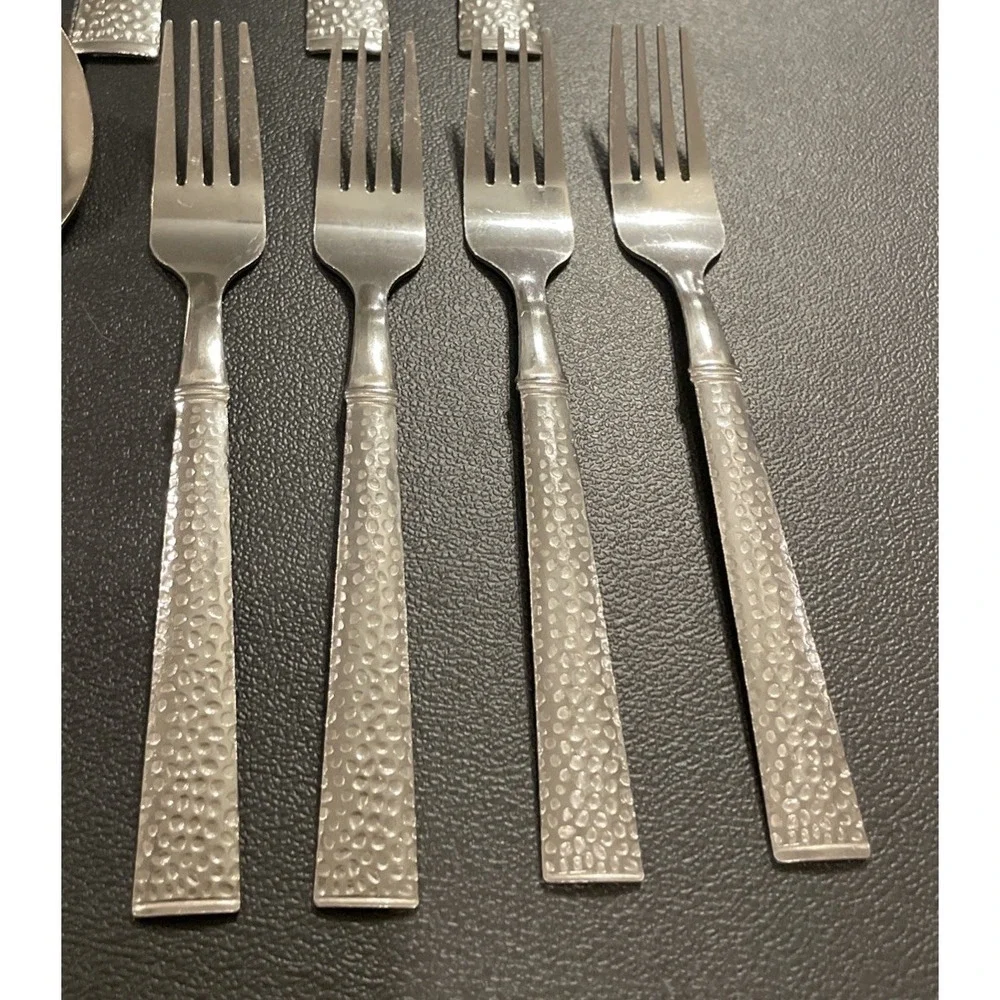 Gibson Everyday Hammered Stainless‎ Mixed Flatware Replacements Set Of 23