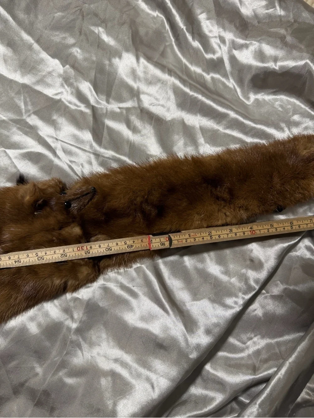 Vintage 1940s-1950w Multi Pelt Genuine Mink Fur Stole/scarf Wrap