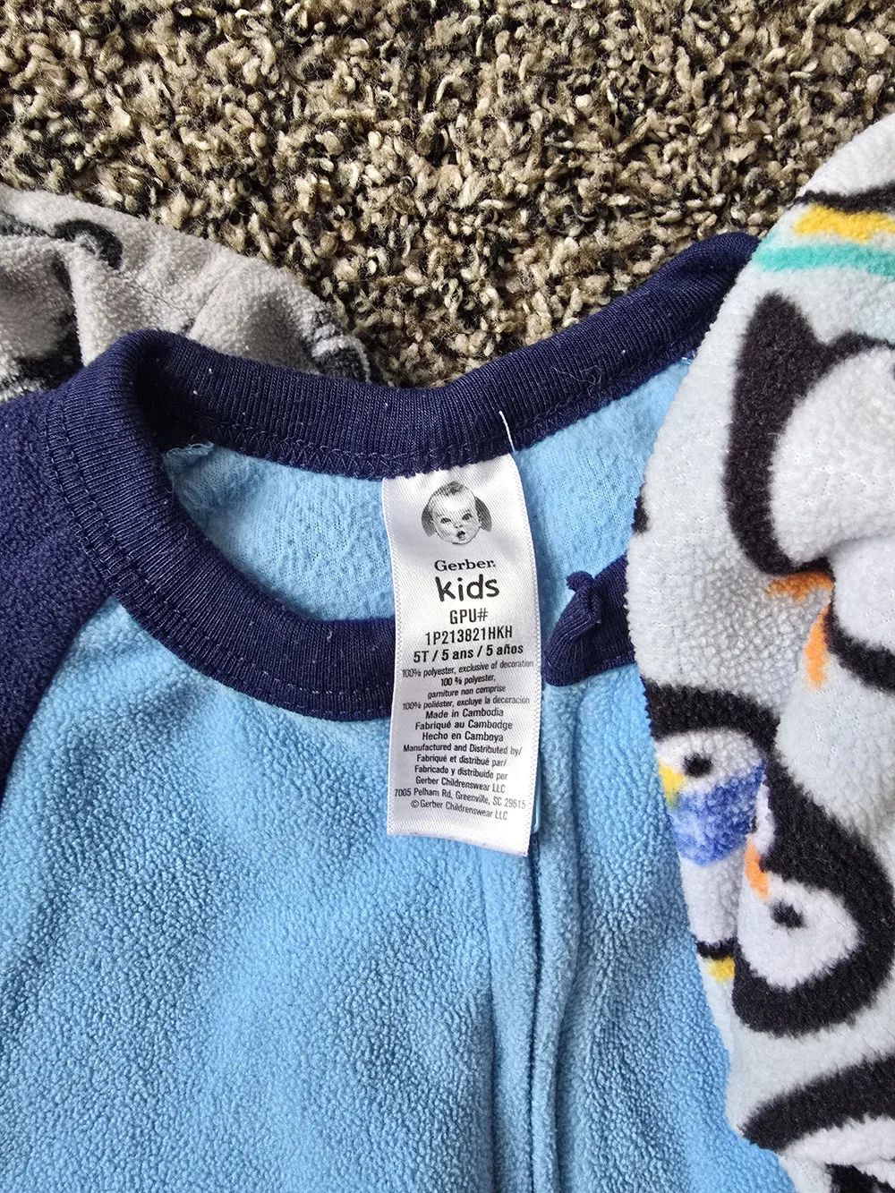 Lot Of 6 Boys Size 5t Fleece Footed Pajamas