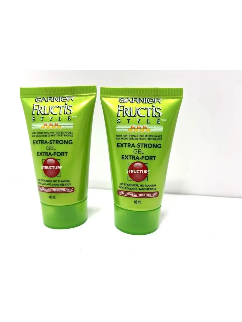 2x Garnier Fructis Structure Gel 03 Extra Strong 40ml Each Discontinued New