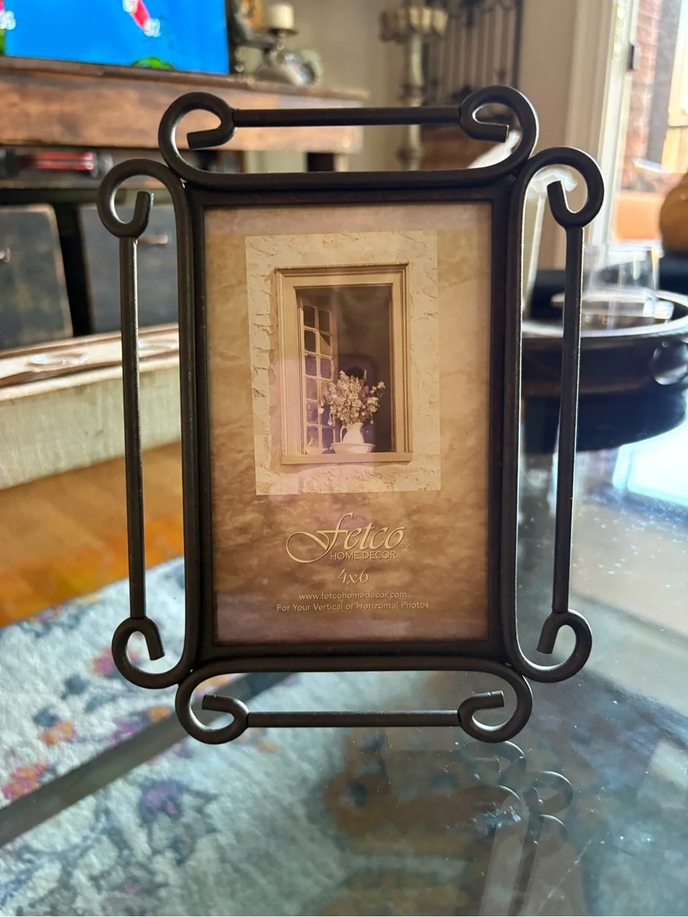 Fetco Home Decor Scroll 4x6 Metal Picture Frame - Bronze (Excellent Condition!)