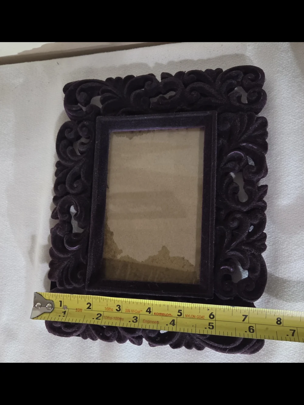 Vintage Velvet Baroque Ornate Picture Frame - Purple 4x6