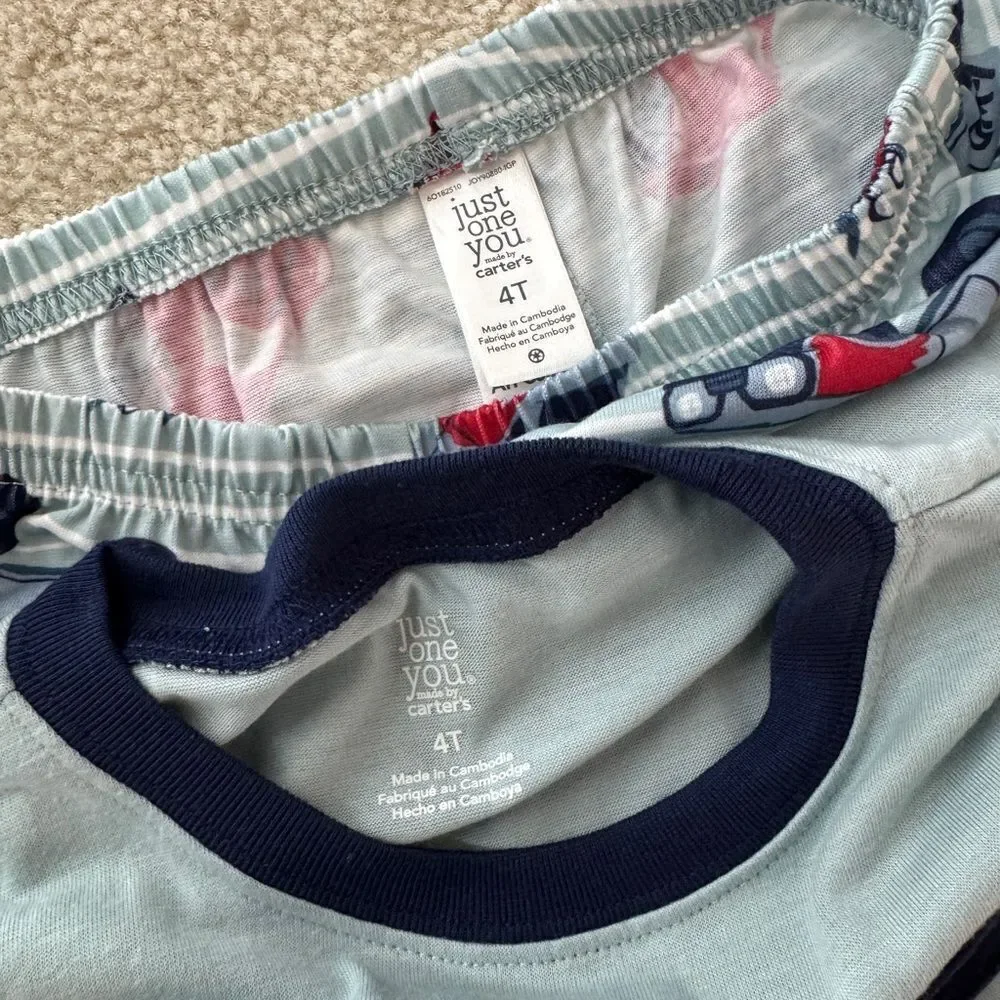 Carters Just For You Toddler Boys Pajama Set 4T