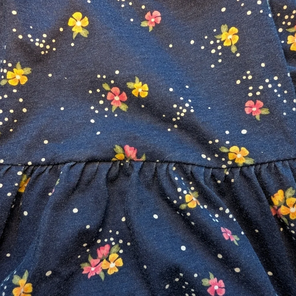 Old Navy Girls Floral Navy Kids Dress Cotton Size 12-18m
