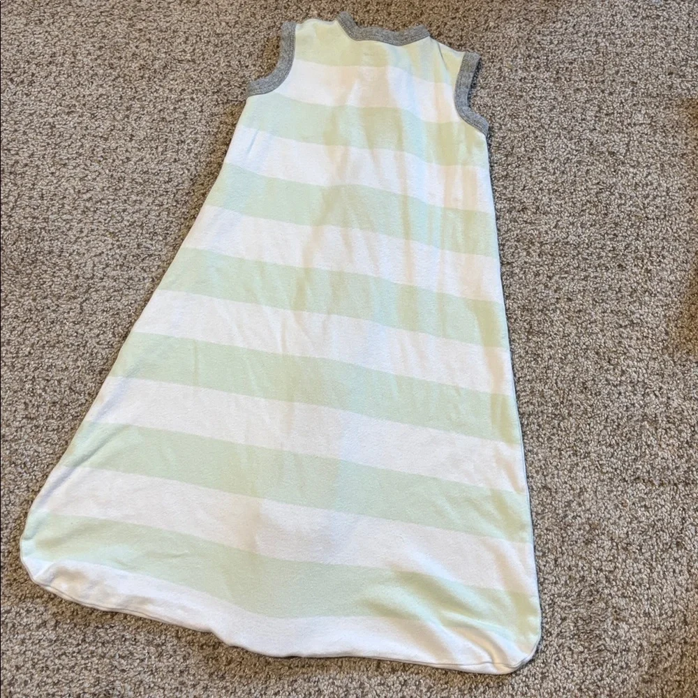 Burt’s Bees 100% Organic Cotton Striped Full Zip Sleep Sack Size Small 0-6 mo