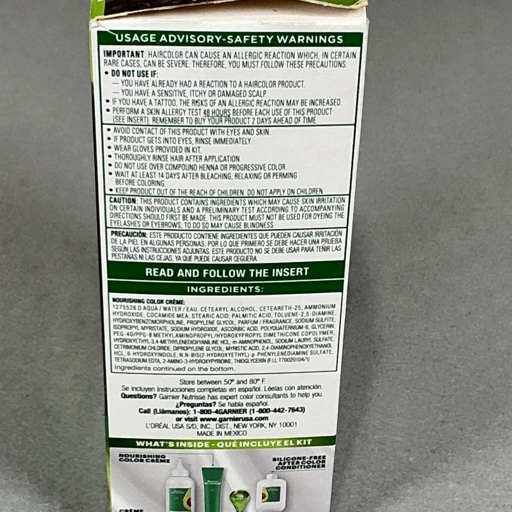 Garnier Nutrisse Ultra Creme 30 Darkest Brown Permanent Hair Color Gray Coverage