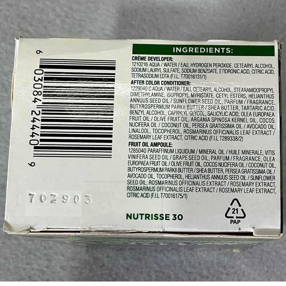 Garnier Nutrisse Ultra Creme 30 Darkest Brown Permanent Hair Color Gray Coverage