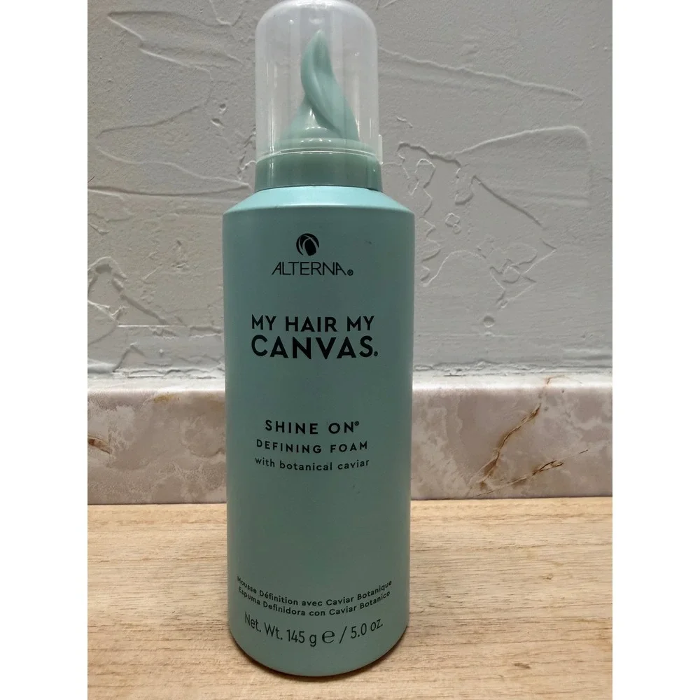 Alterna My Hair My Canvas Shine On Defining Foam 5oz Botanical Caviar‎ Mousse