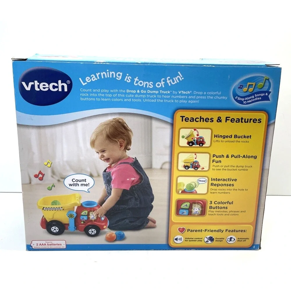 Vtech, Drop and Go Dump Truck, Toddler Toy, Construction Toy