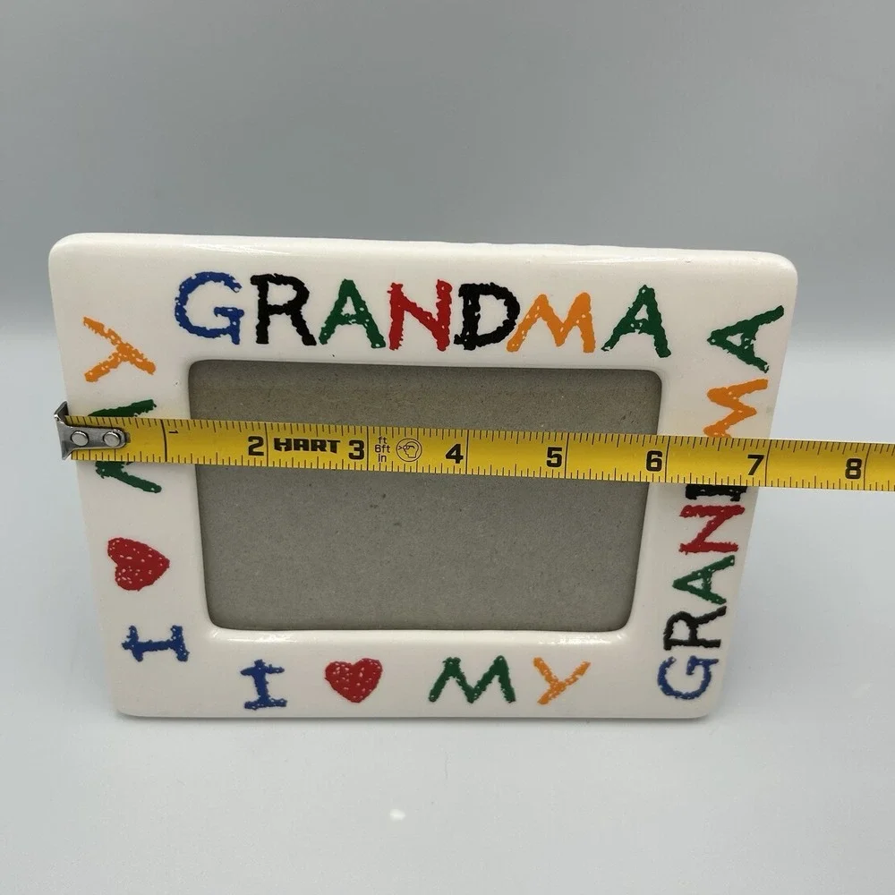 Vintage 1988I Love My Grandma Ceramic Picture Frame 3.5 X 5 Made in Taiwan‎