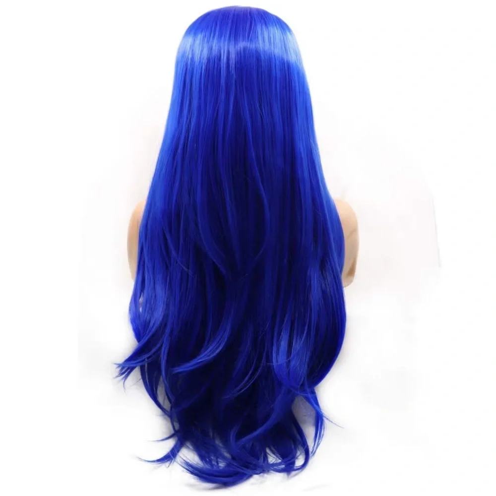 22” Vibrant Blue NATURAL STRAIGHT Hair Wig NEW