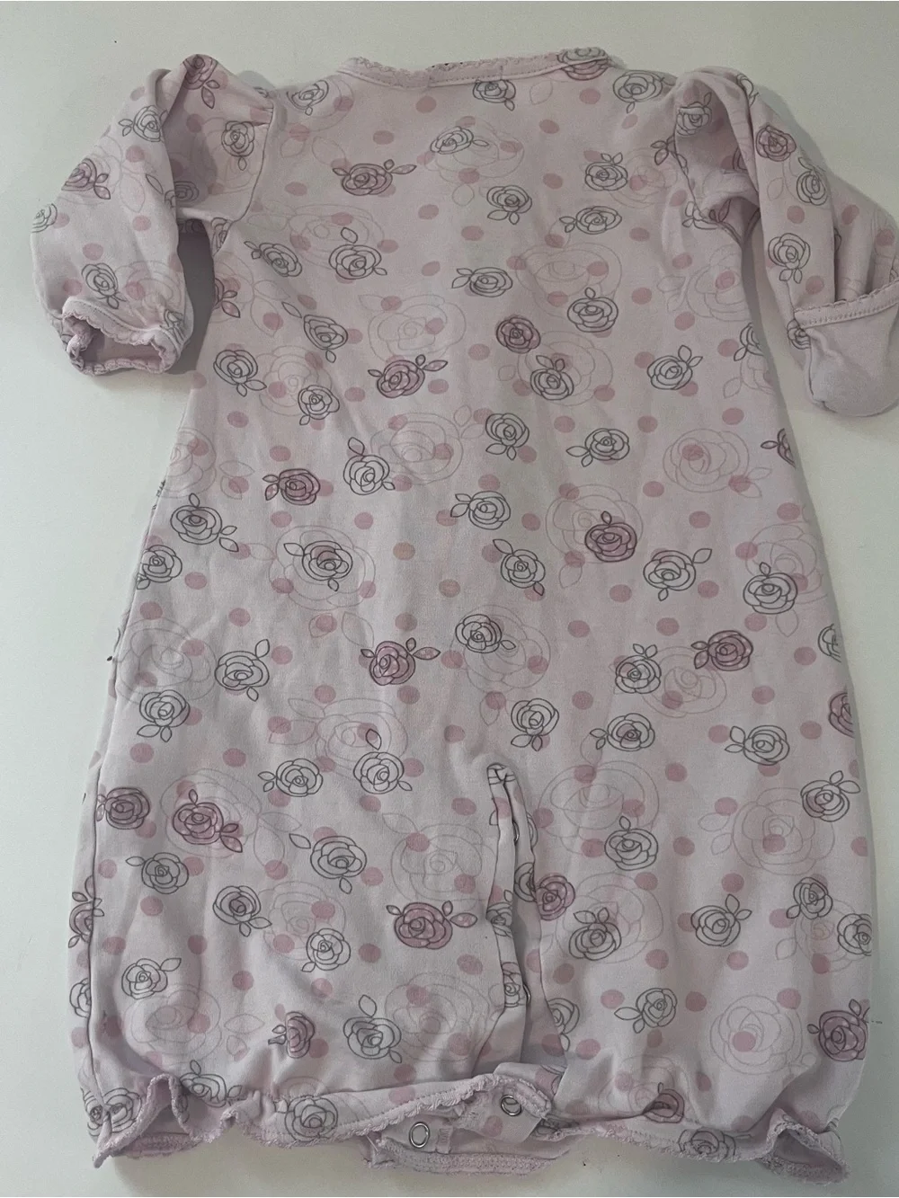 Kissy Kissy Light Pink Floral Sleep Sack with Long Sleeves newborn