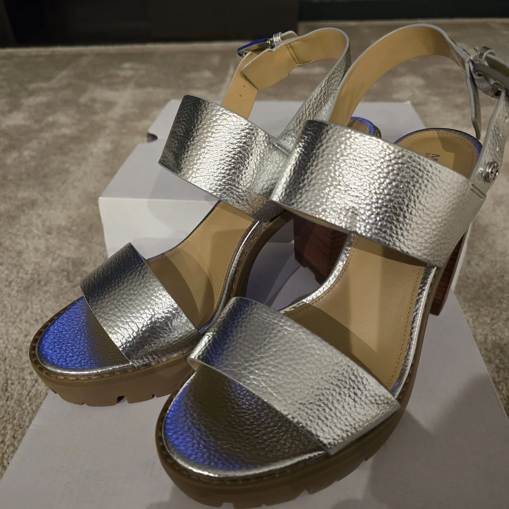 Michael Kors silver textured
