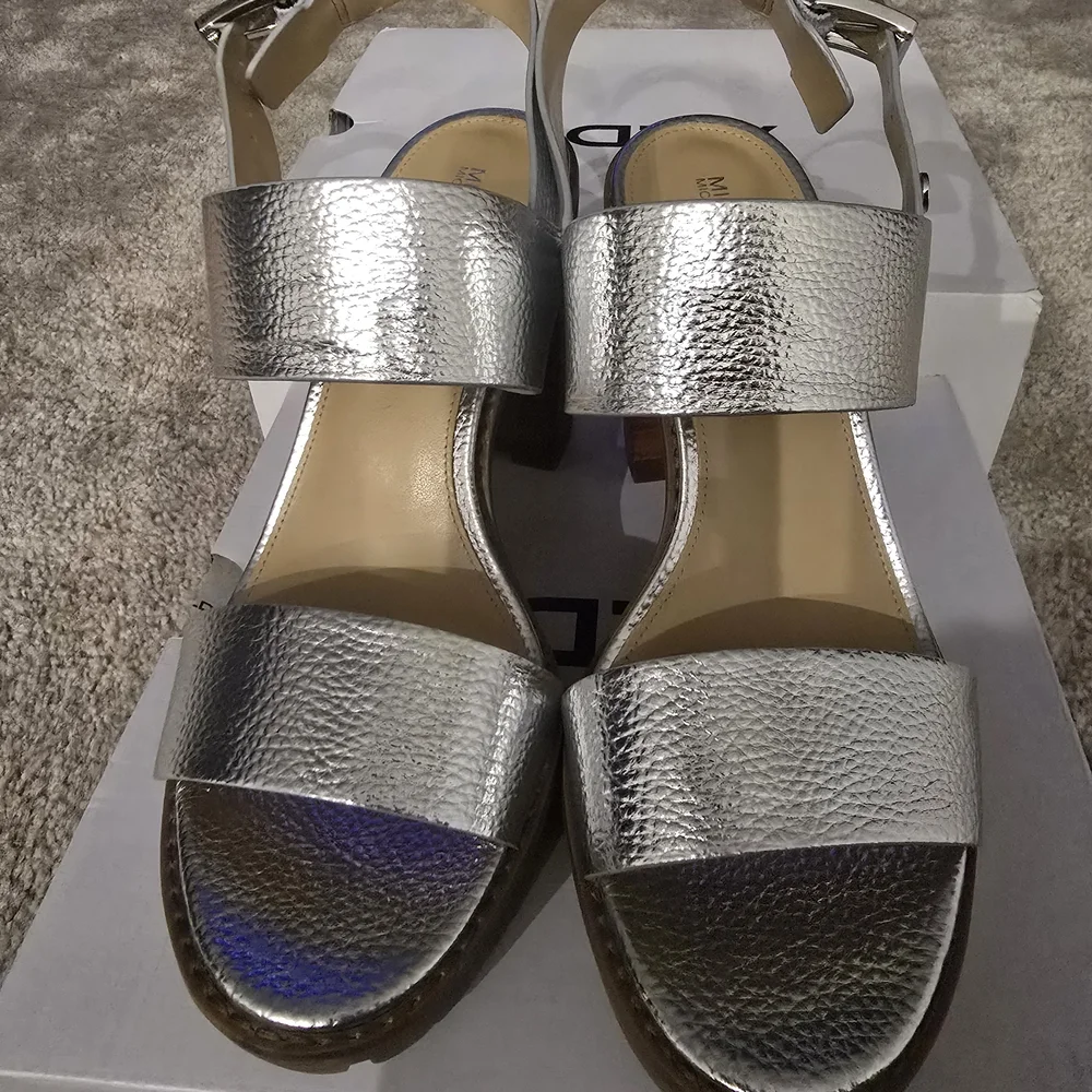 Michael Kors silver textured