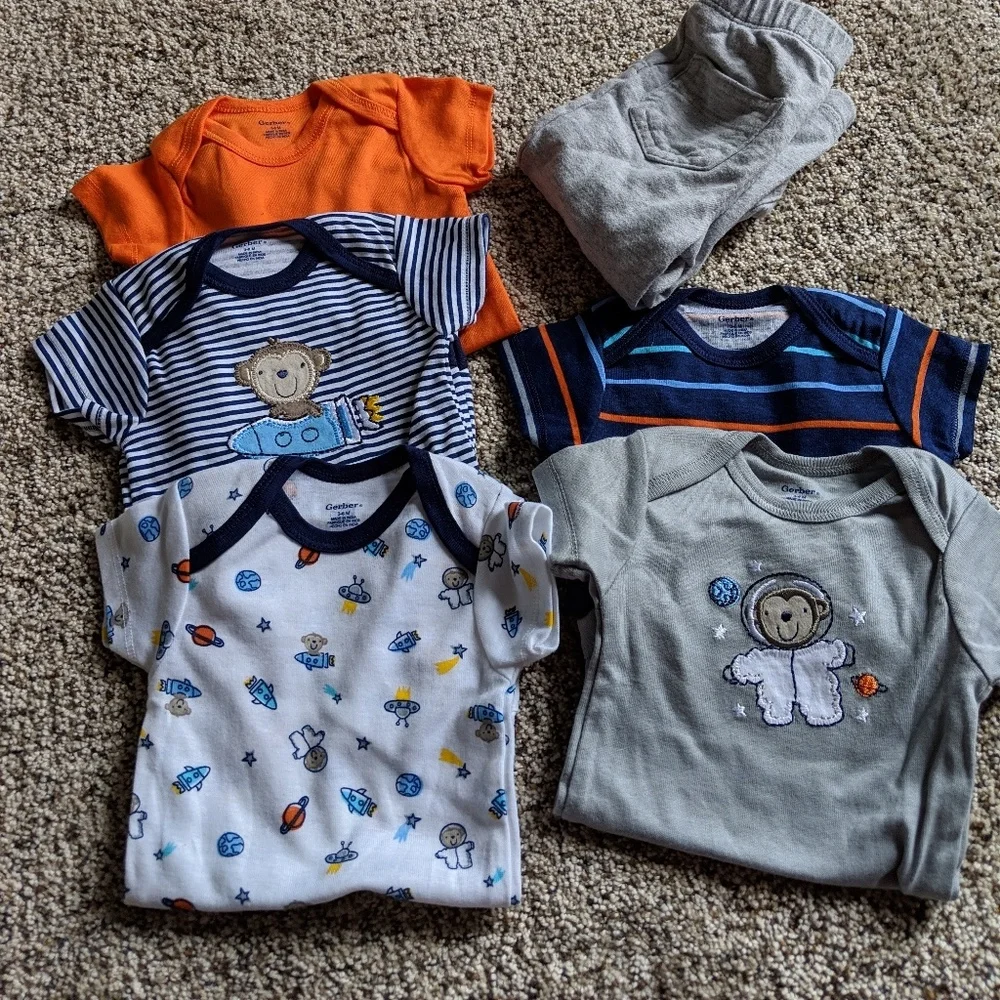 Bundle of five NEW onesies‎ and pants