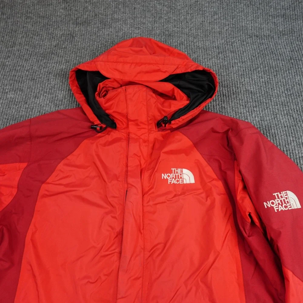 Vintage North Face Jacket Mens Large Red Goretex Hooded Waterproof Mountain