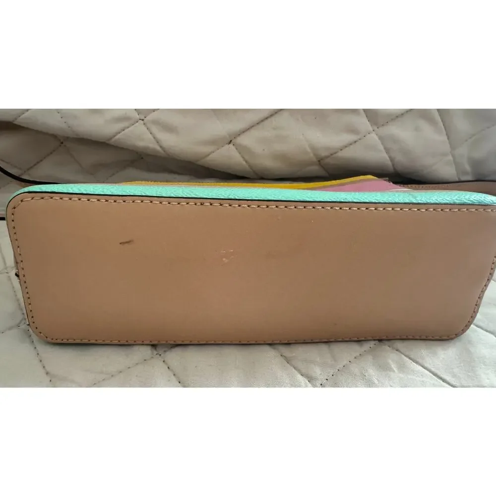 Kate Spade Dune Stripe Millie Grove Street Leather Crossbody Bag