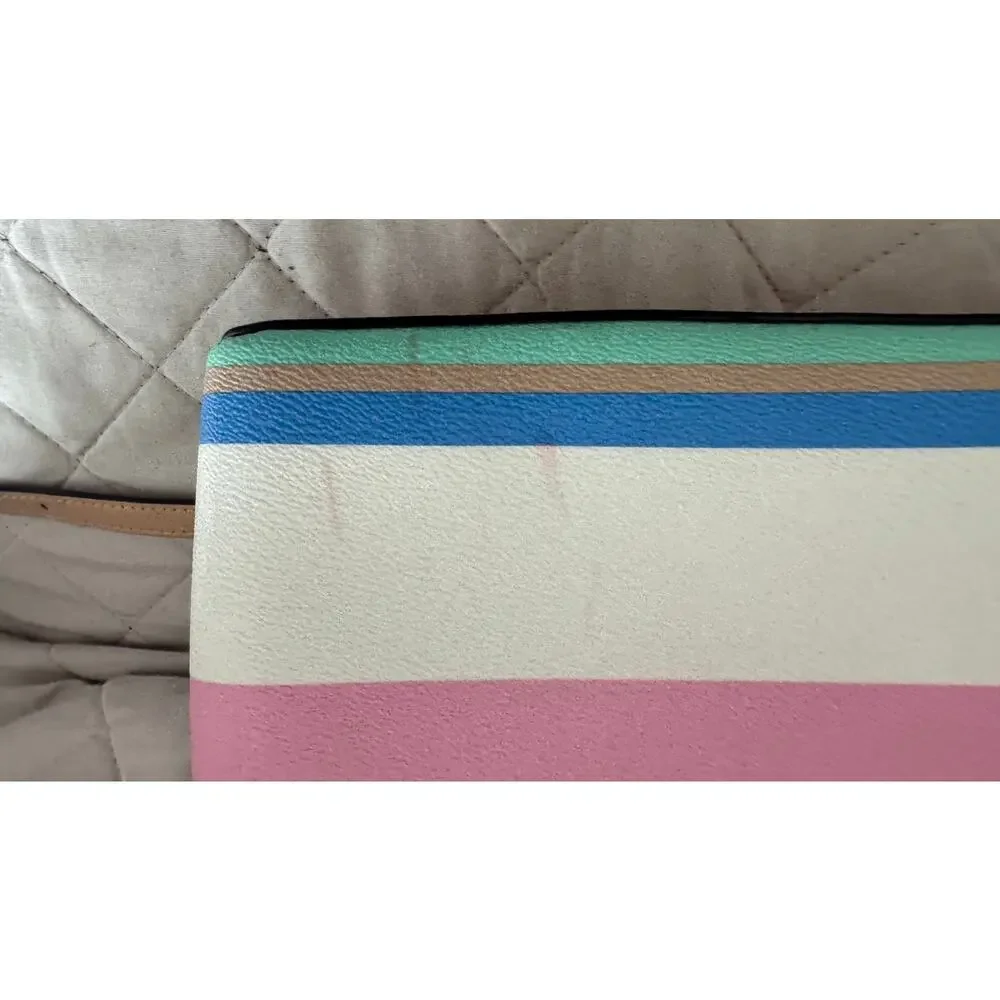 Kate Spade Dune Stripe Millie Grove Street Leather Crossbody Bag