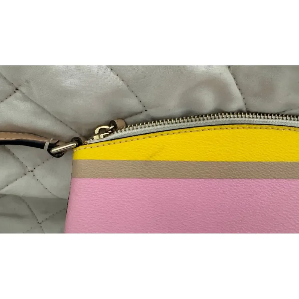 Kate Spade Dune Stripe Millie Grove Street Leather Crossbody Bag