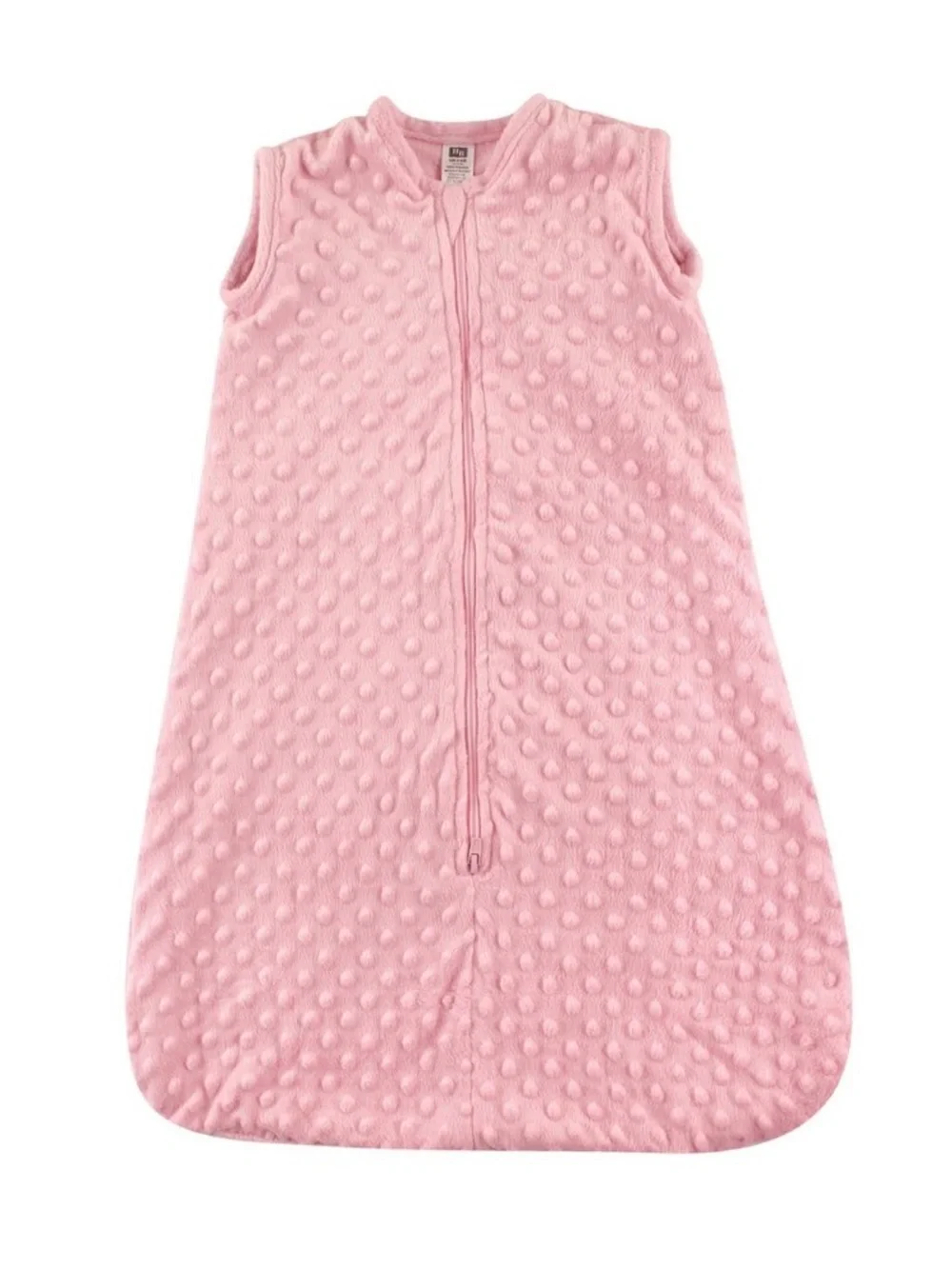 Hudson Baby Infant girls plush sleeping bag sack light pink dot mink 12-18 month