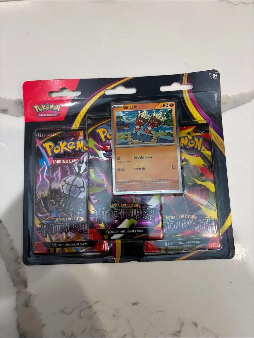 Trading Card Game Mega Evolution Pitch Black Booster Pack Bundle - Black & Red