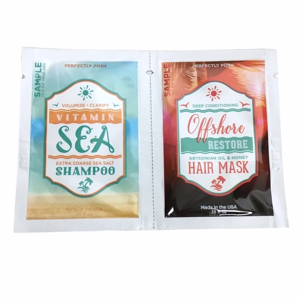 PERFECTLY POSH Vitamin Sea Salt Shampoo Offshore Restore Hair Mask Samples