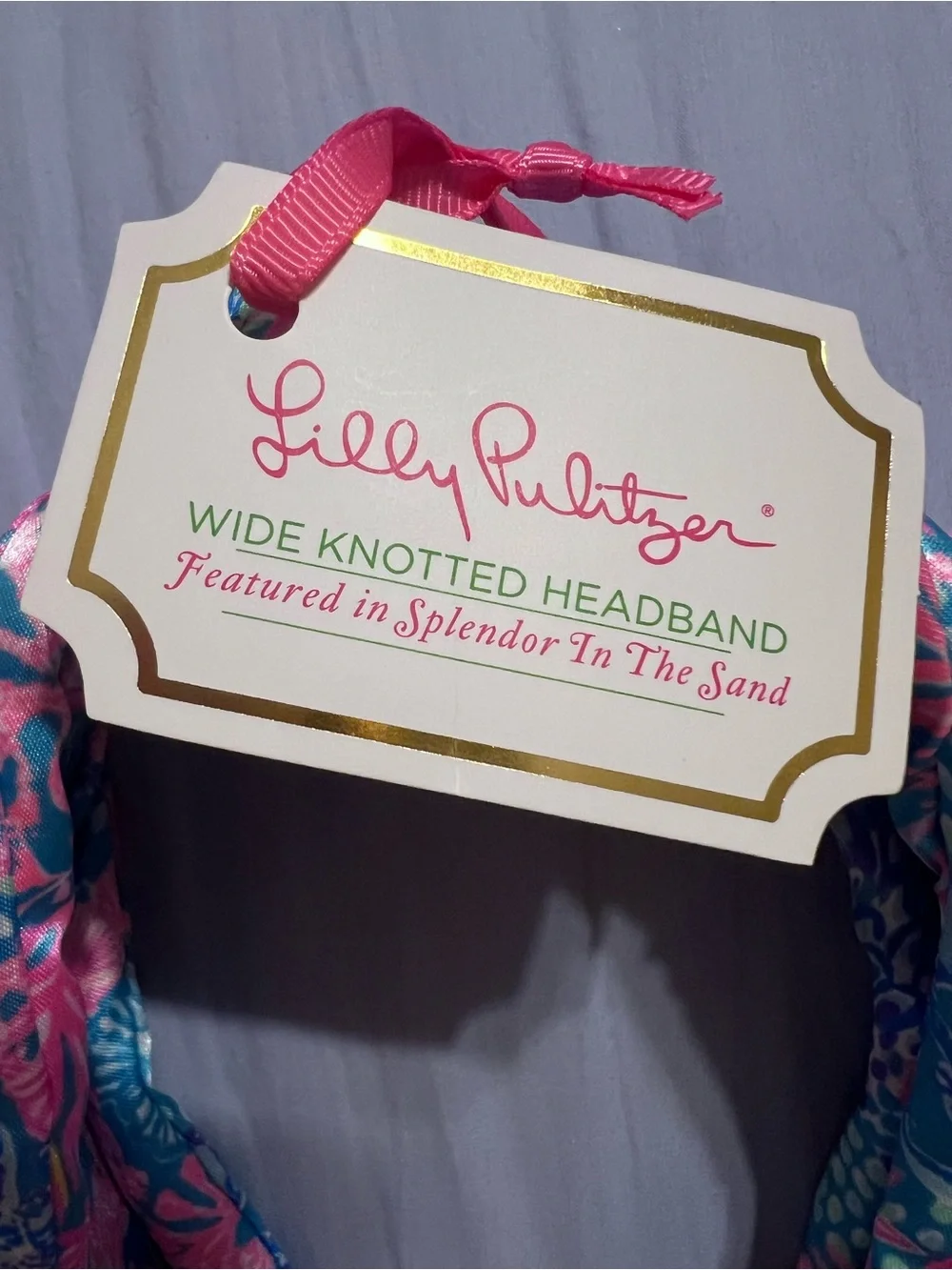 Lily Pulitzer Wide Knotted Satin Headband