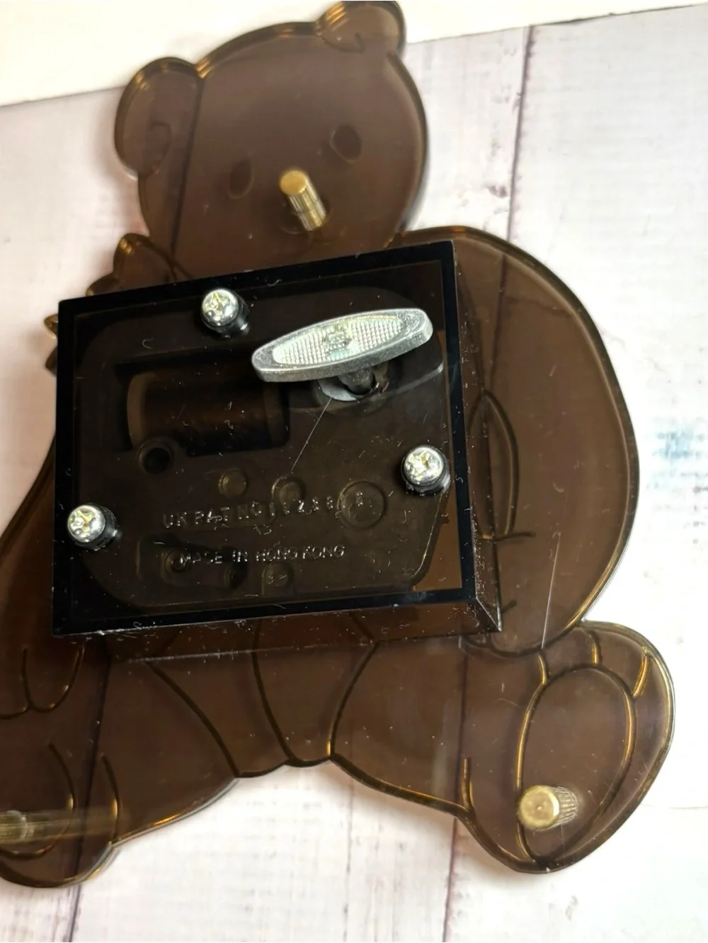 Vintage Teddy Bear Musical Picture Frame Acrylic