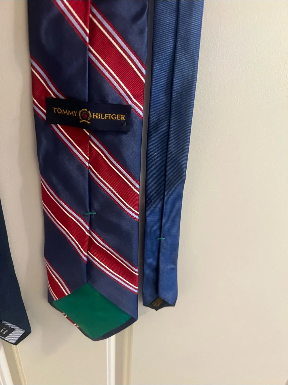 2 -Tommy Hilfiger Red, White & Navy Striped Tie Set