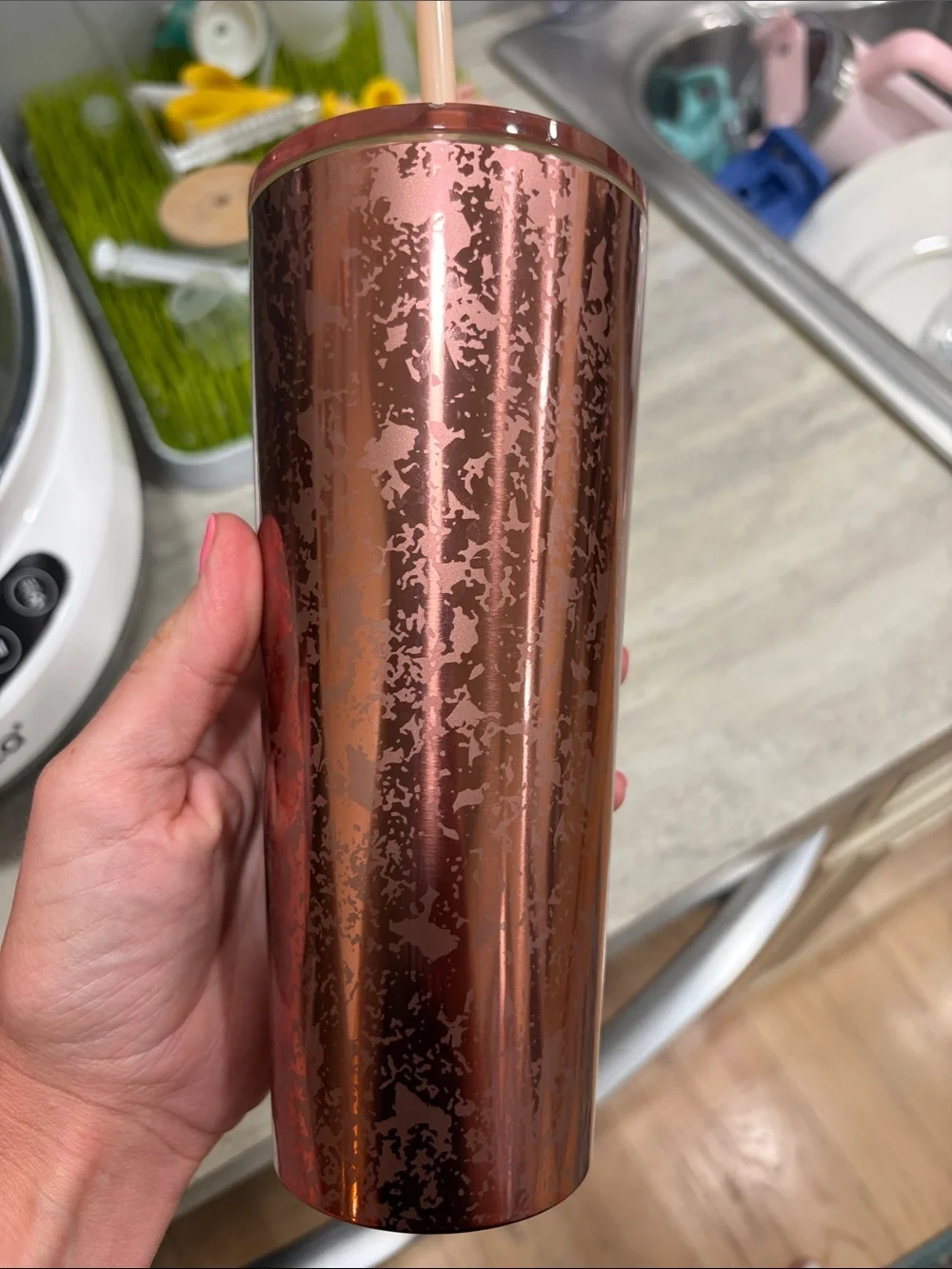 Starbucks tumbler reflective