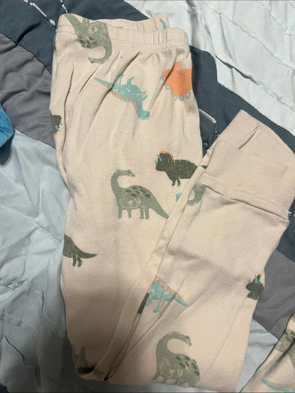 Carter's Beige Toddler Pajama Set with Dino Accents