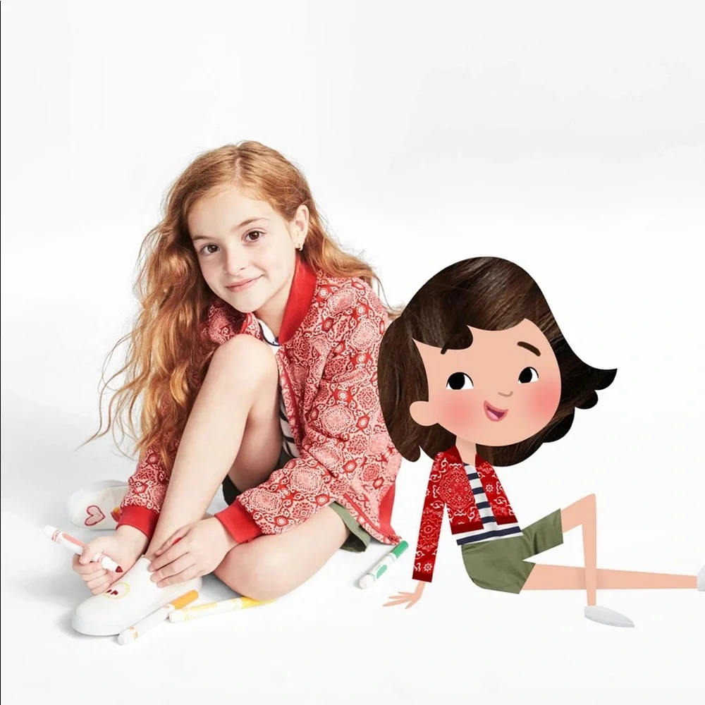 JANIE AND JACK JUNO VALENTINE CANDY‎ RED BANDANA BOMBER JACKET