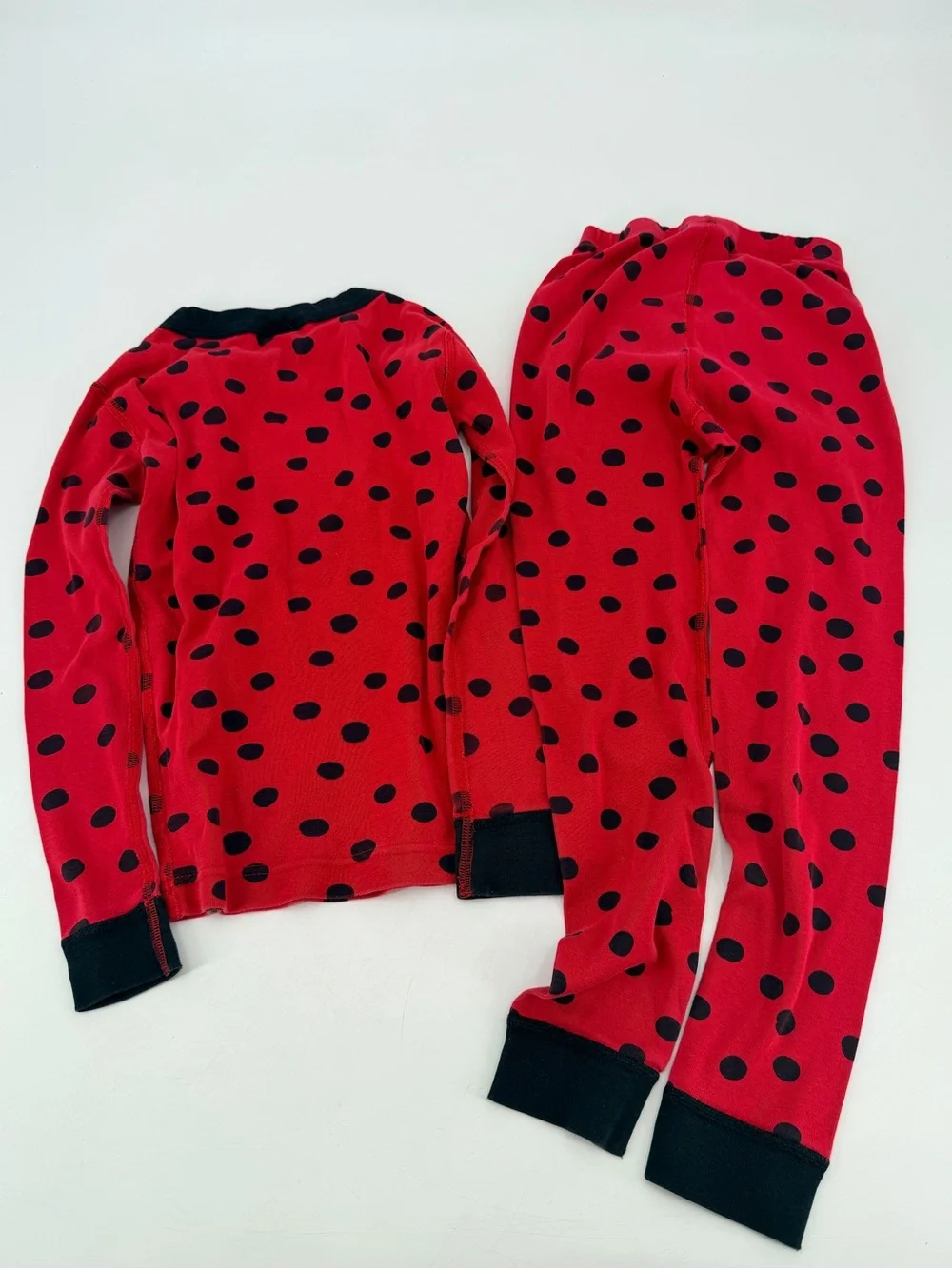 Hanna Andersson Red Polk Dots Pajamas 120 6 7