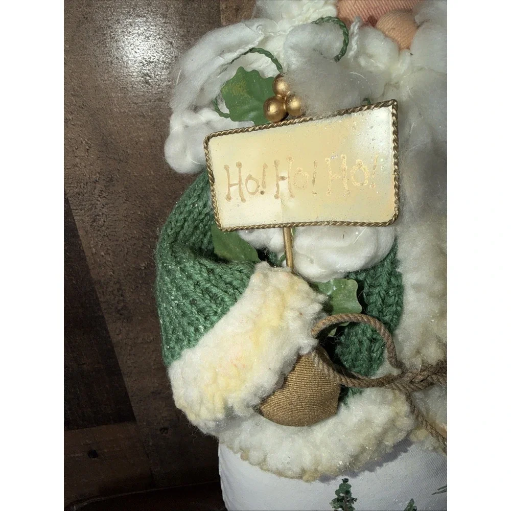 Vintage Folk Art Santa Claus Beanbag Doll 18