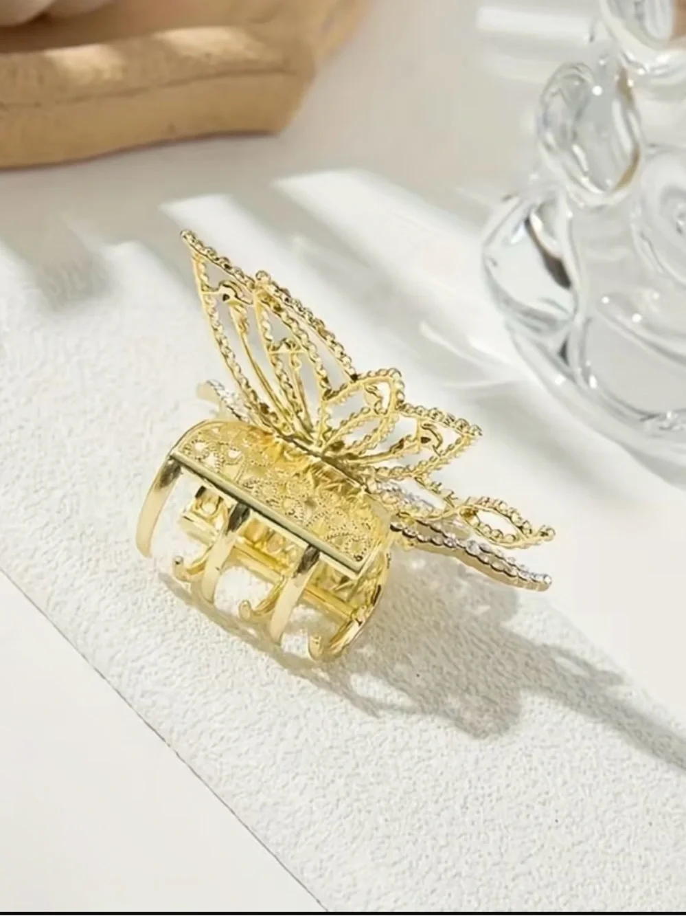 Pearl Butterfly metal Hair Clip - Hair Accessory