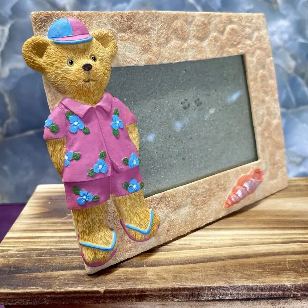 VTG Tradewind Bay Teddy Bear Beach Sand Picture Frame