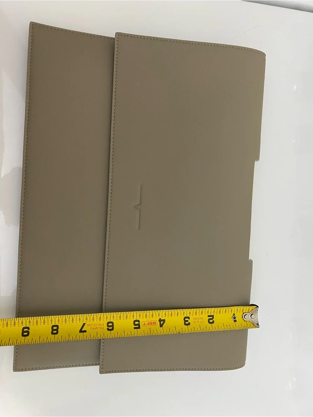 Von Holzhausen Taupe Leather iPad Portfolio Sleeve