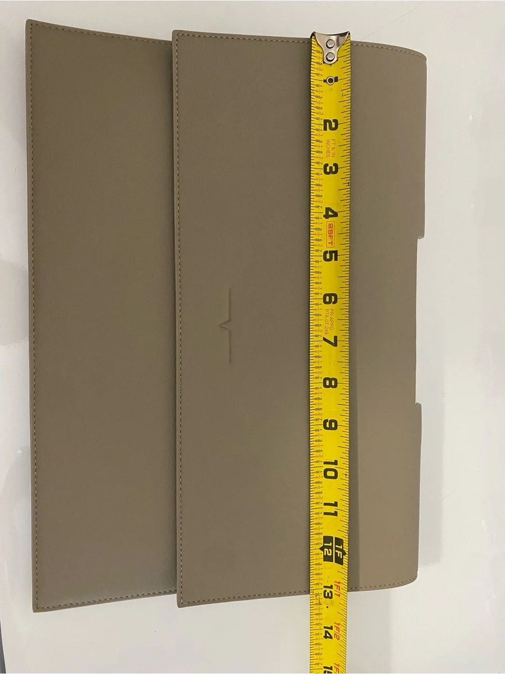 Von Holzhausen Taupe Leather iPad Portfolio Sleeve