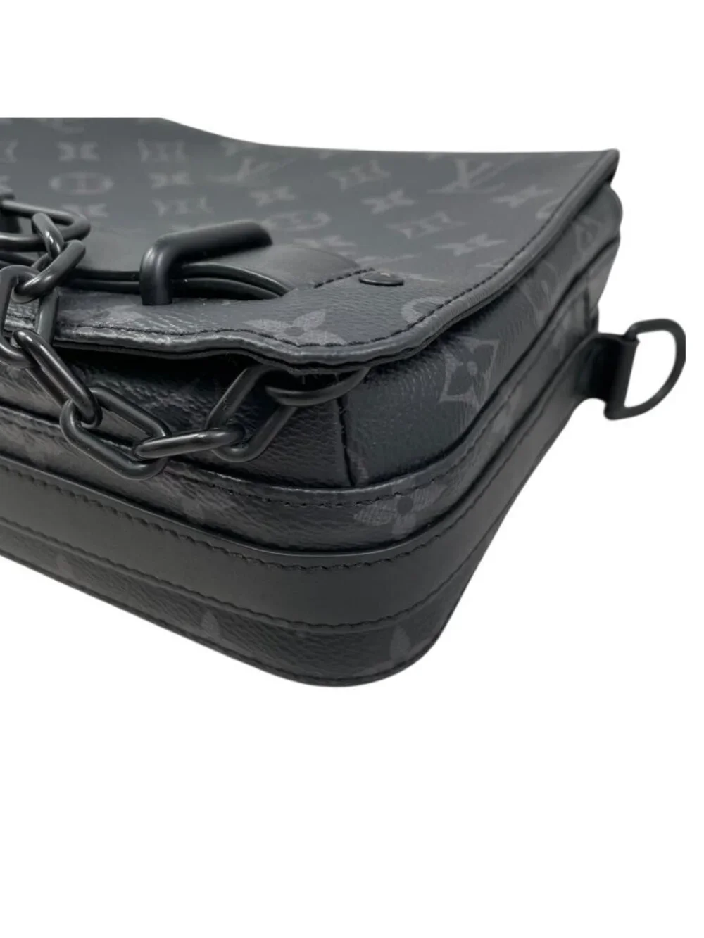 Louis Vuitton Shoulder Bag Steamer Messenger Monogram Eclipse Black