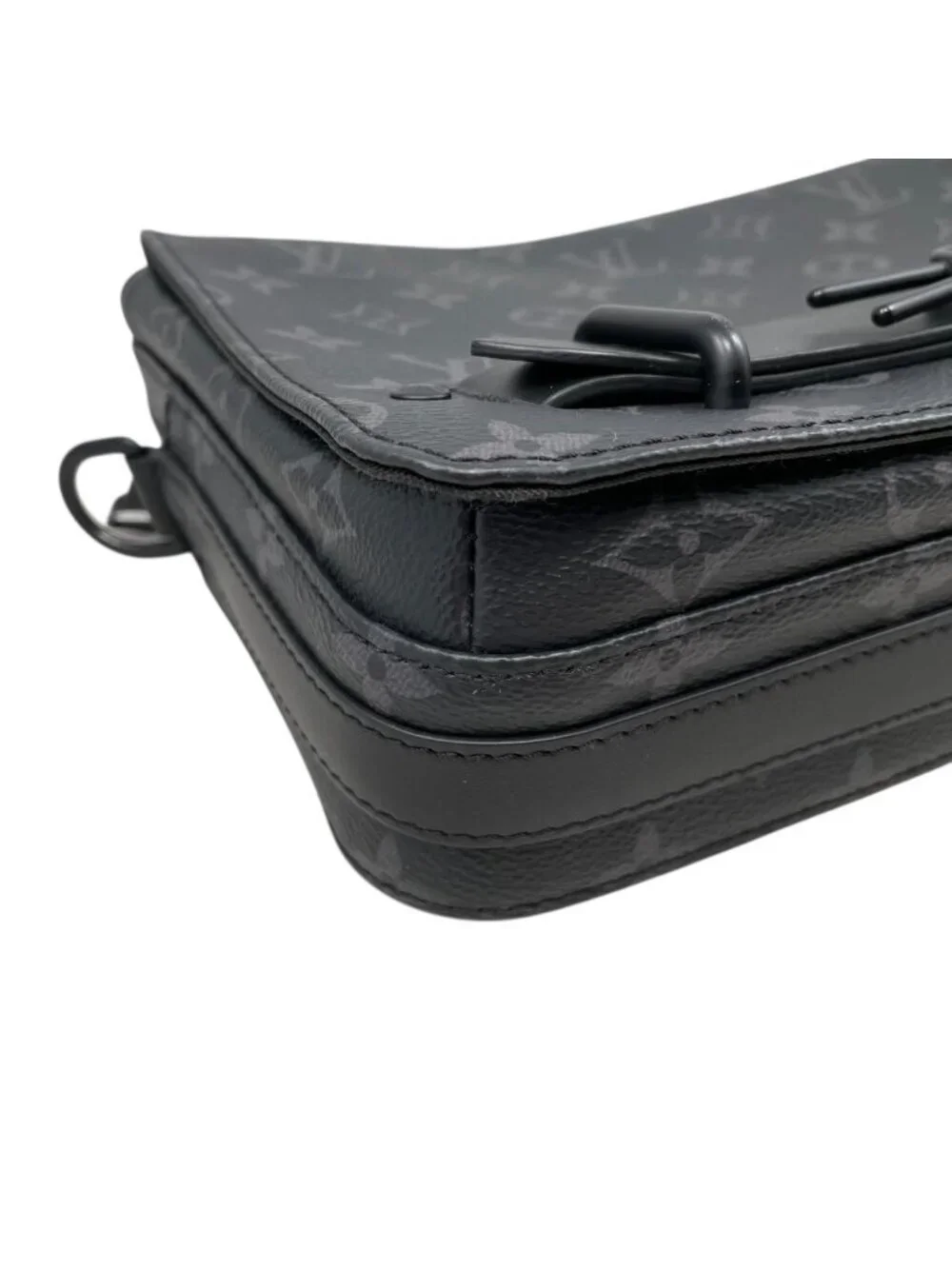 Louis Vuitton Shoulder Bag Steamer Messenger Monogram Eclipse Black